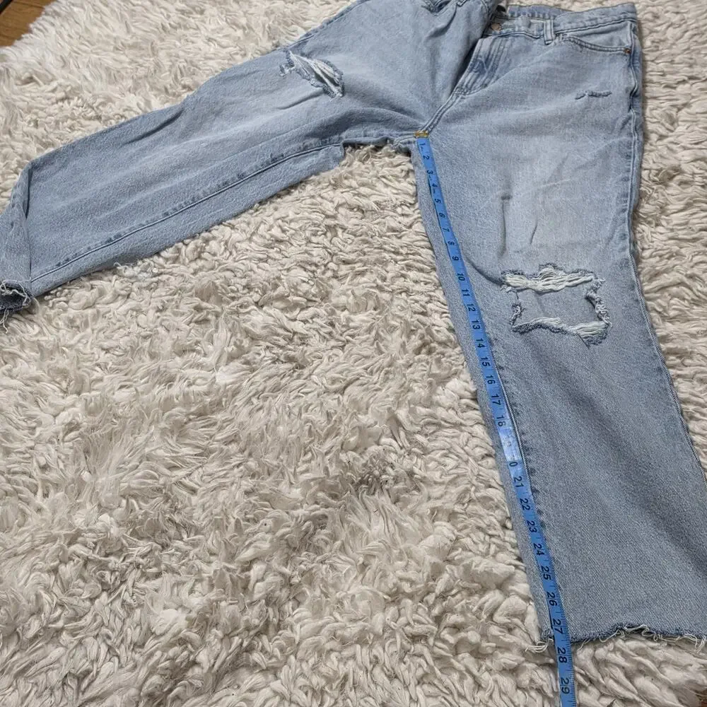 PacSun 90's Boyfriend Jeans Womens Size 30 Blue Denim Distressed Light Wash